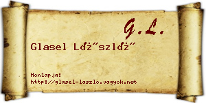 Glasel László névjegykártya